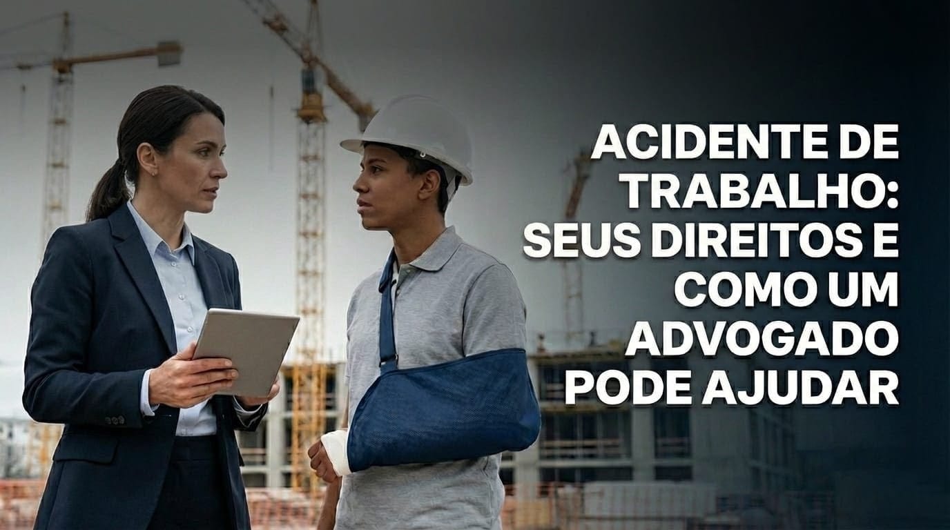 "Advogado explicando direitos sobre acidente de trabalho e indenização"